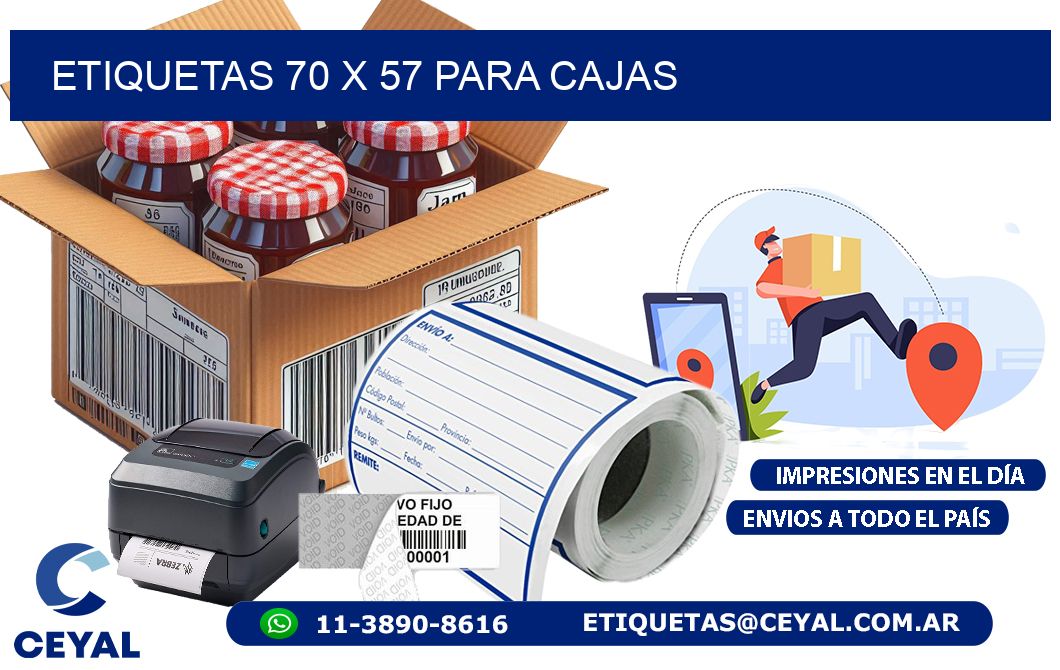 ETIQUETAS 70 x 57 PARA CAJAS