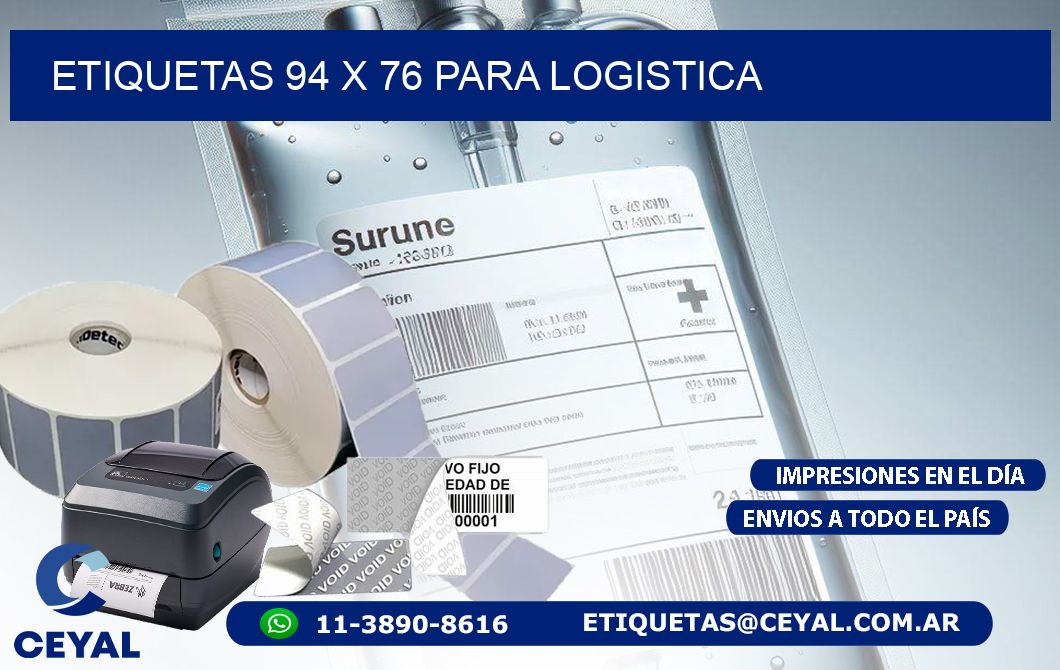 ETIQUETAS 94 x 76 PARA LOGISTICA