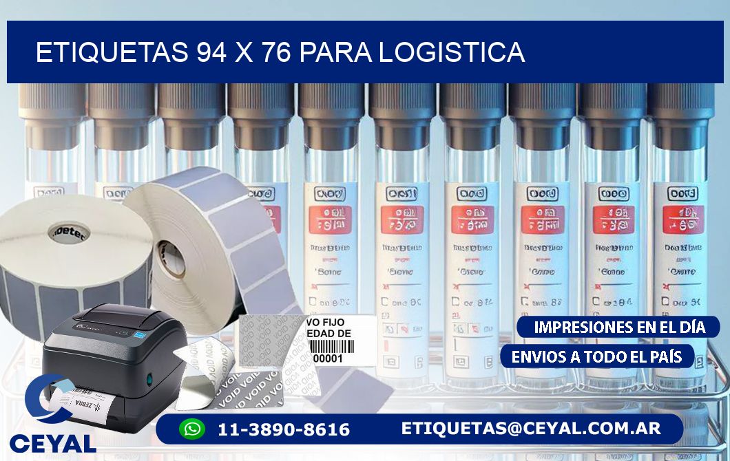 ETIQUETAS 94 x 76 PARA LOGISTICA