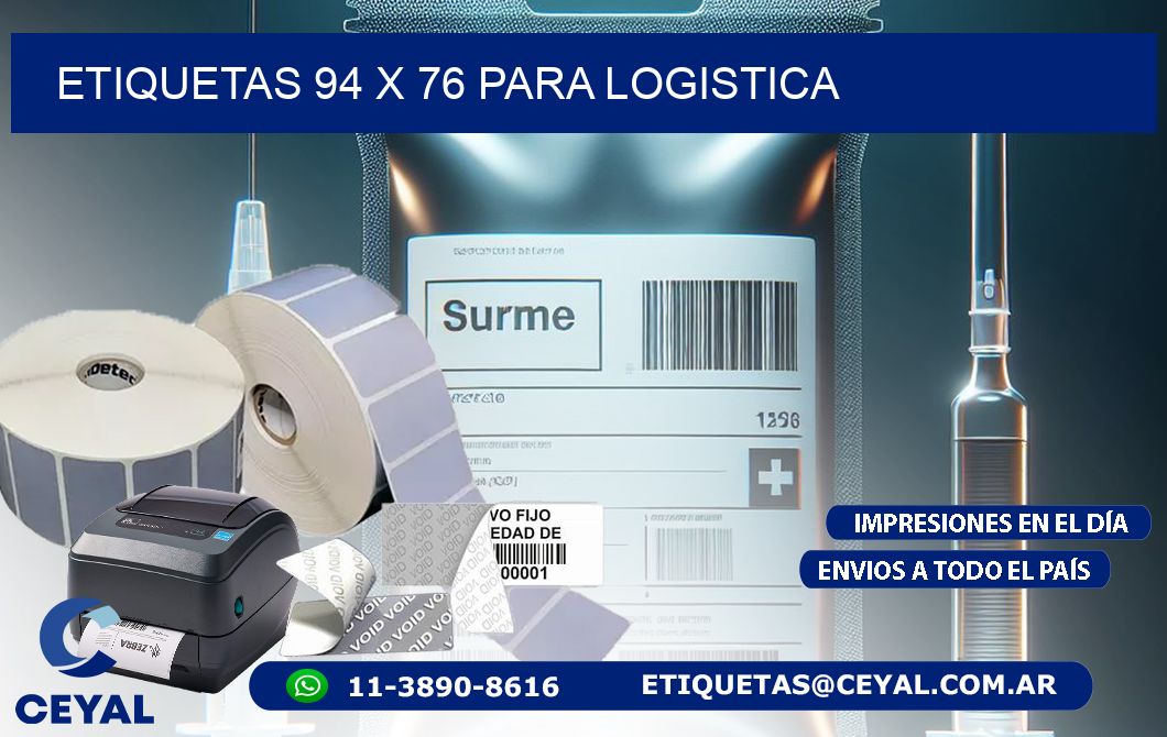 ETIQUETAS 94 x 76 PARA LOGISTICA