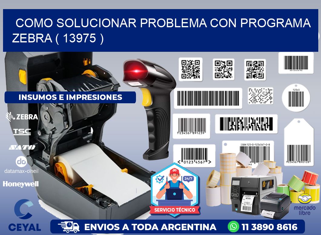 COMO SOLUCIONAR PROBLEMA CON PROGRAMA ZEBRA ( 13975 )