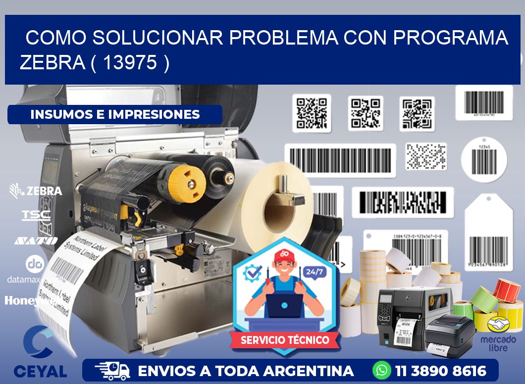 COMO SOLUCIONAR PROBLEMA CON PROGRAMA ZEBRA ( 13975 )
