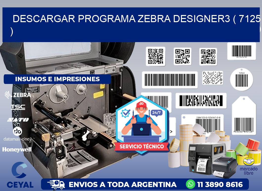 DESCARGAR PROGRAMA ZEBRA DESIGNER3 ( 7125 )