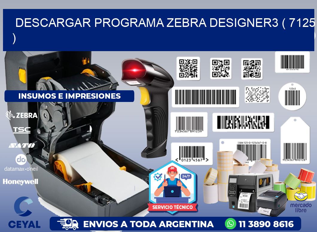 DESCARGAR PROGRAMA ZEBRA DESIGNER3 ( 7125 )
