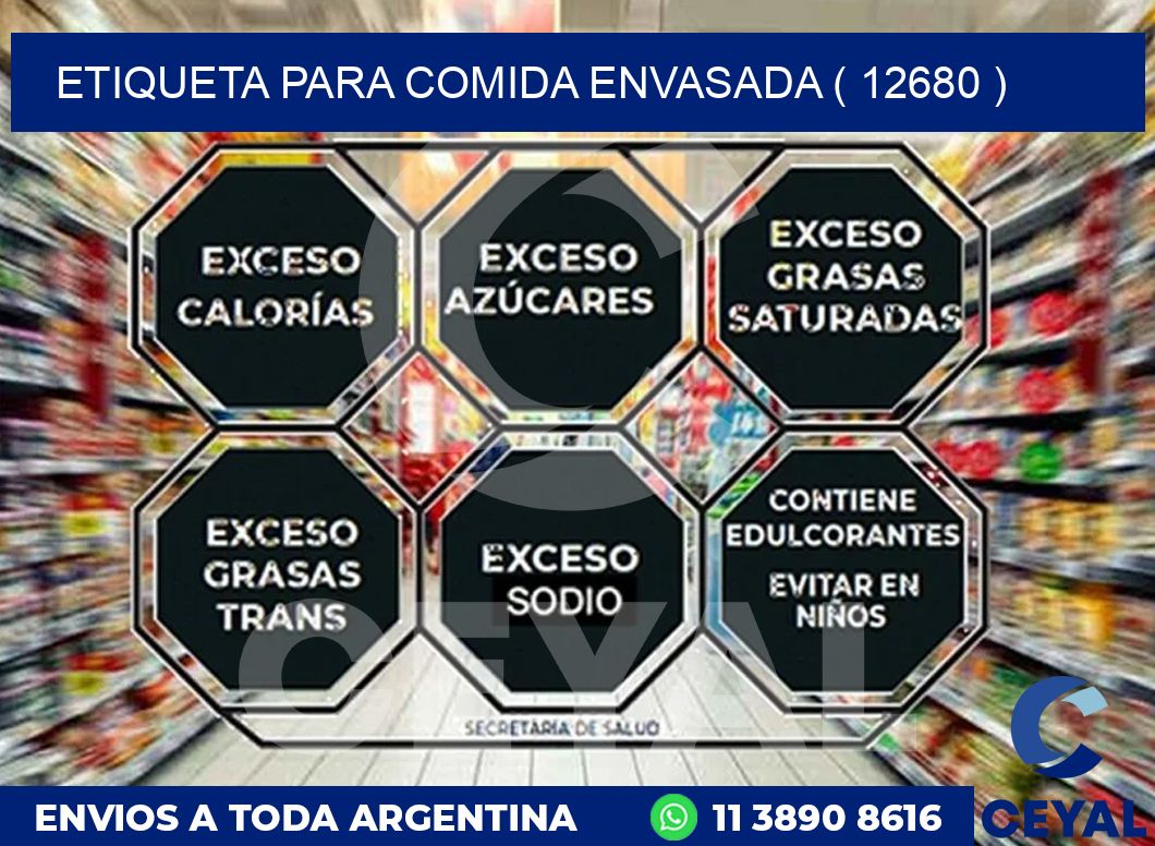 ETIQUETA PARA COMIDA ENVASADA ( 12680 )
