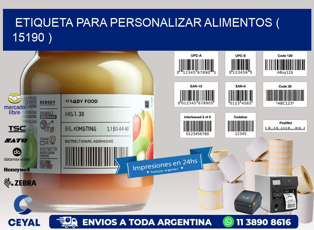 ETIQUETA PARA PERSONALIZAR ALIMENTOS ( 15190 )