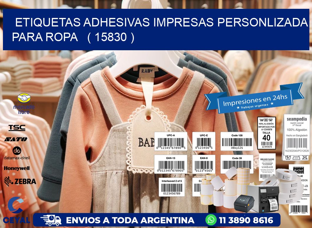 ETIQUETAS ADHESIVAS IMPRESAS PERSONLIZADA PARA ROPA   ( 15830 )