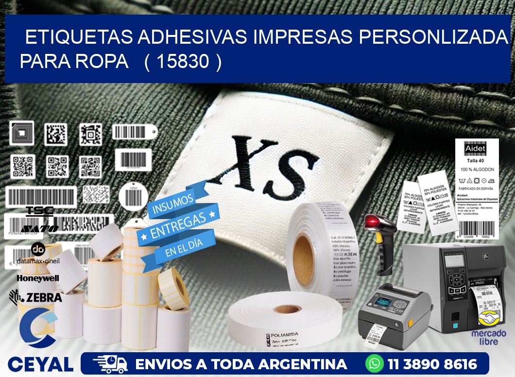 ETIQUETAS ADHESIVAS IMPRESAS PERSONLIZADA PARA ROPA   ( 15830 )