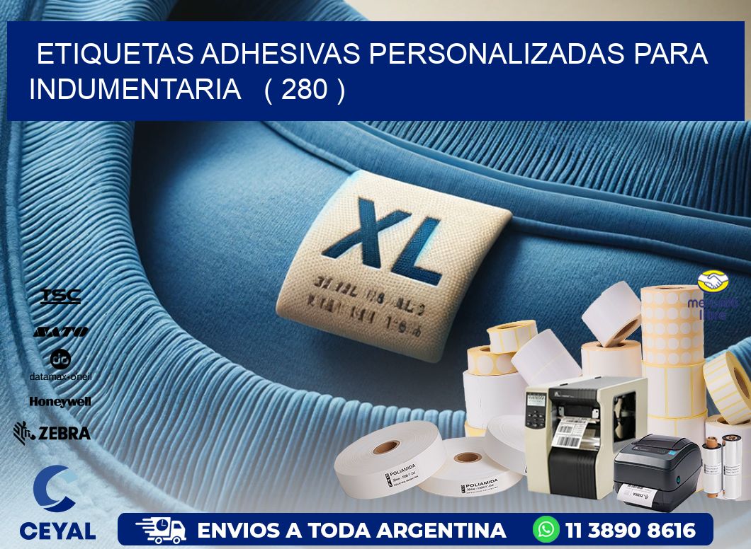 ETIQUETAS ADHESIVAS PERSONALIZADAS PARA INDUMENTARIA   ( 280 )