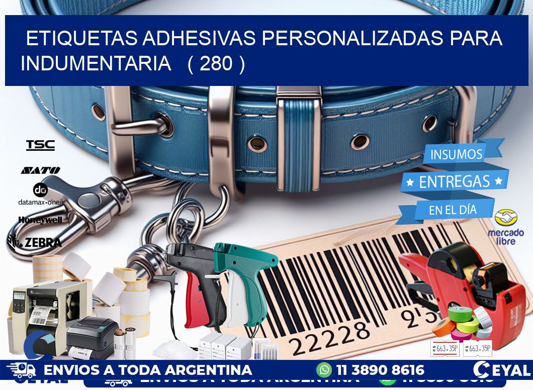 ETIQUETAS ADHESIVAS PERSONALIZADAS PARA INDUMENTARIA   ( 280 )