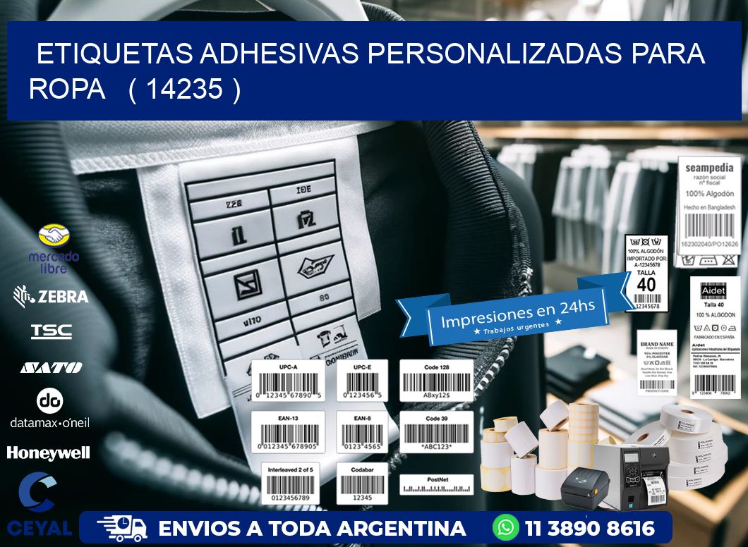 ETIQUETAS ADHESIVAS PERSONALIZADAS PARA ROPA   ( 14235 )