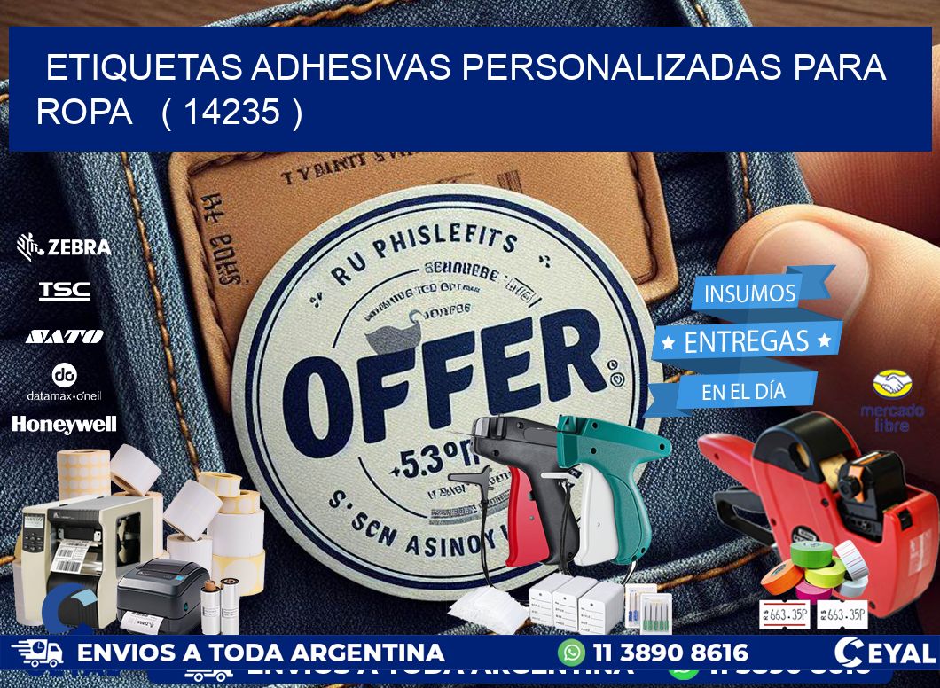 ETIQUETAS ADHESIVAS PERSONALIZADAS PARA ROPA   ( 14235 )