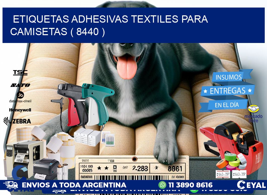 ETIQUETAS ADHESIVAS TEXTILES PARA CAMISETAS ( 8440 )