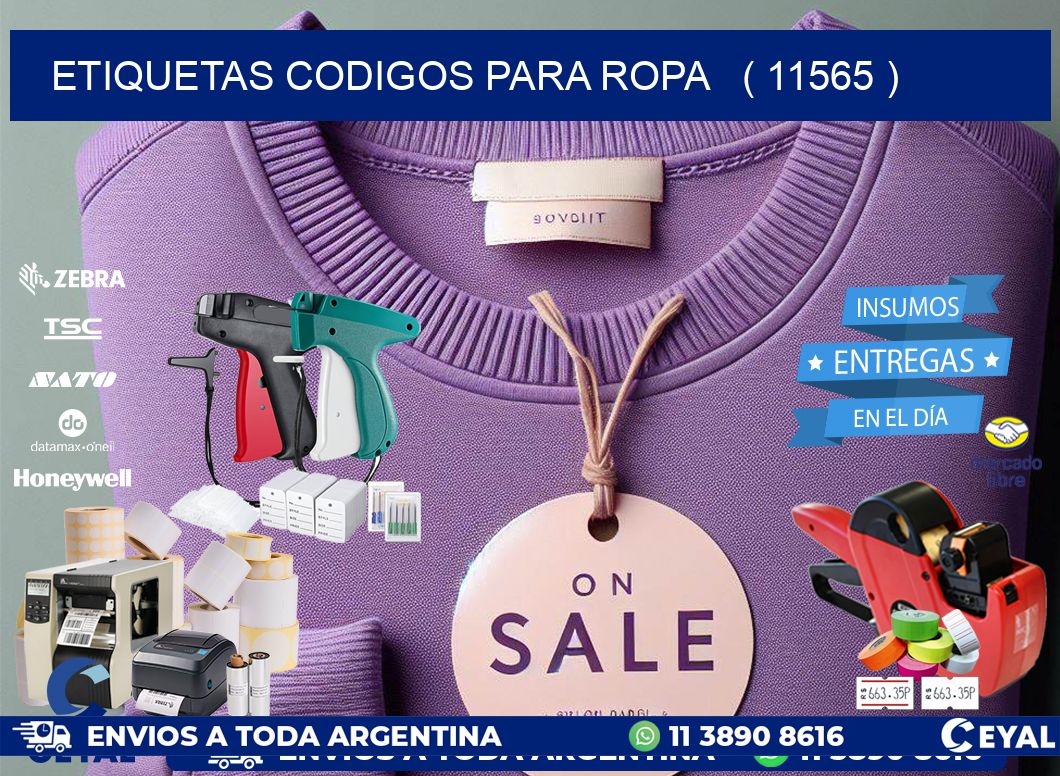 ETIQUETAS CODIGOS PARA ROPA   ( 11565 )