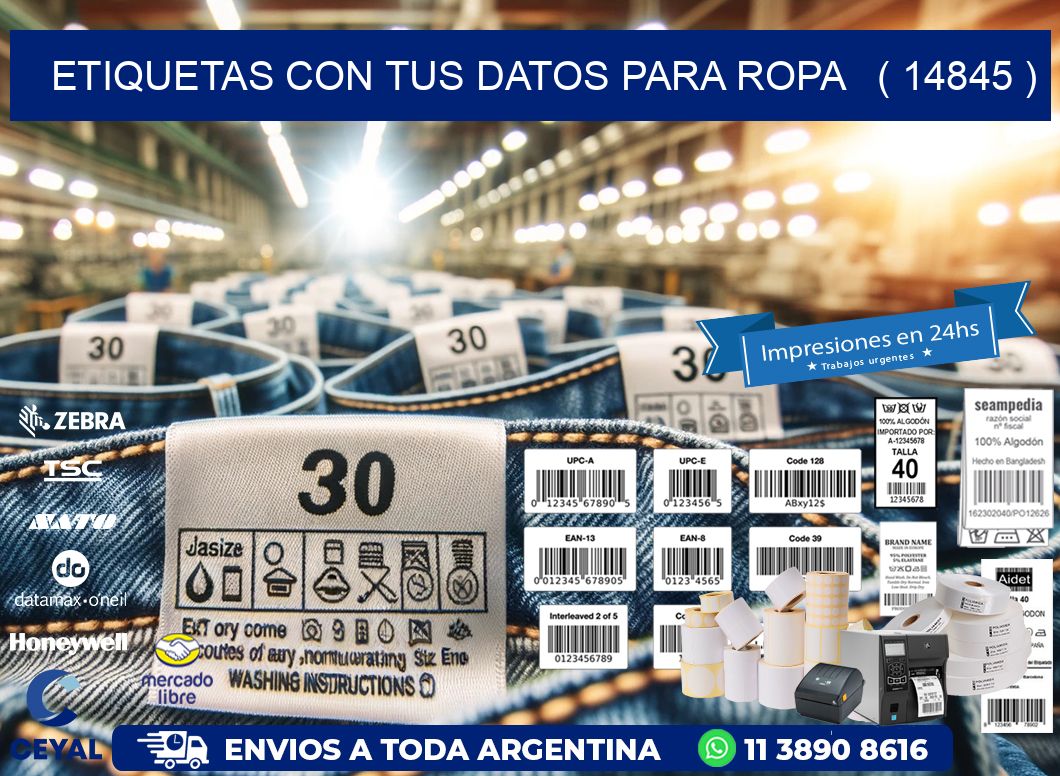 ETIQUETAS CON TUS DATOS PARA ROPA   ( 14845 )