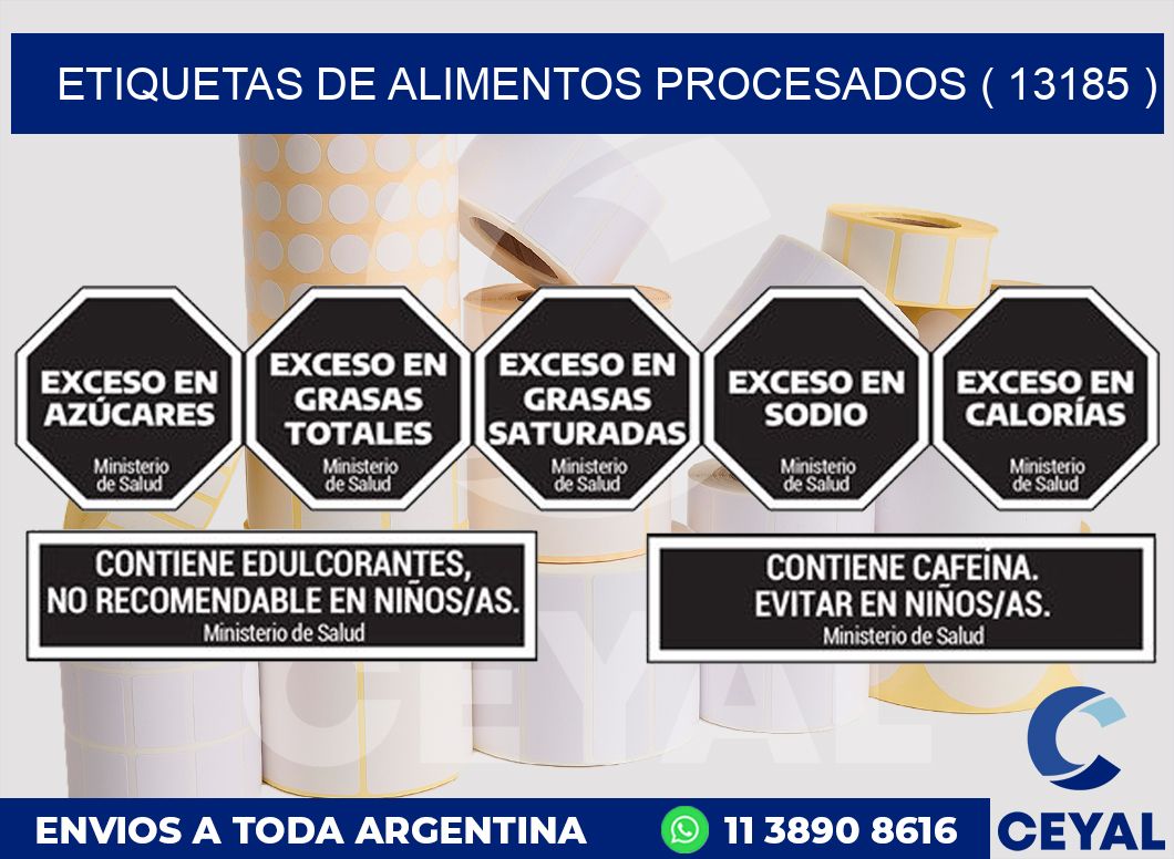 ETIQUETAS DE ALIMENTOS PROCESADOS ( 13185 )