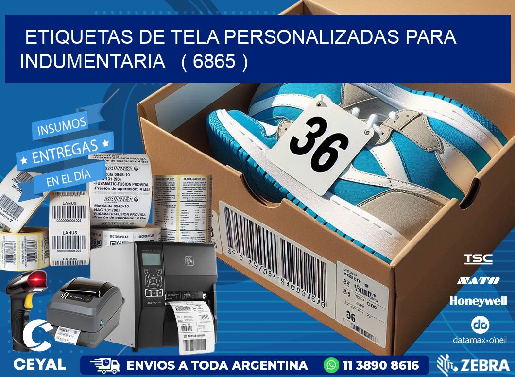 ETIQUETAS DE TELA PERSONALIZADAS PARA INDUMENTARIA   ( 6865 )