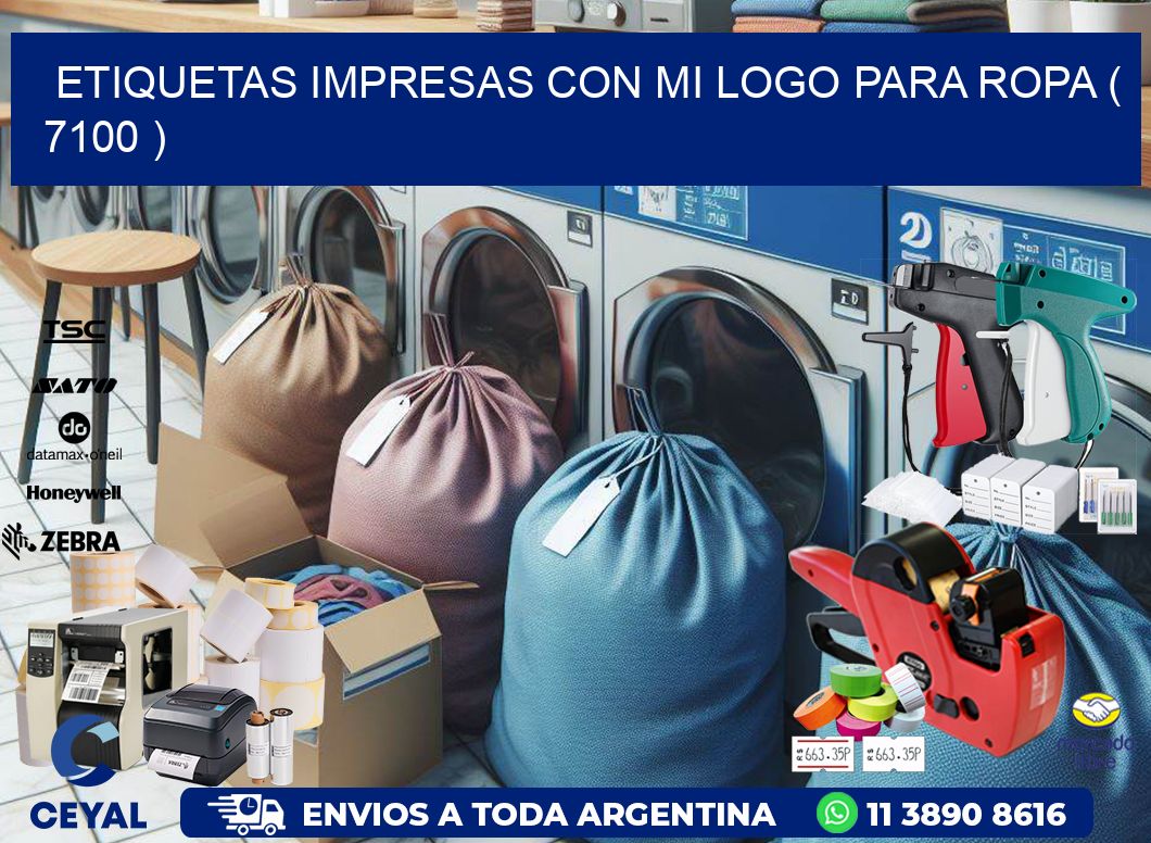 ETIQUETAS IMPRESAS CON MI LOGO PARA ROPA ( 7100 )
