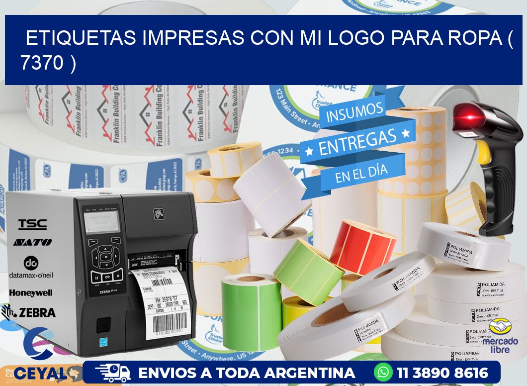 ETIQUETAS IMPRESAS CON MI LOGO PARA ROPA ( 7370 )