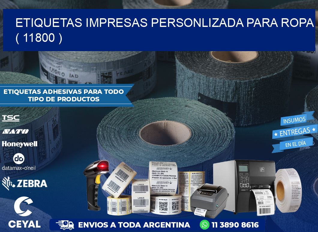 ETIQUETAS IMPRESAS PERSONLIZADA PARA ROPA   ( 11800 )