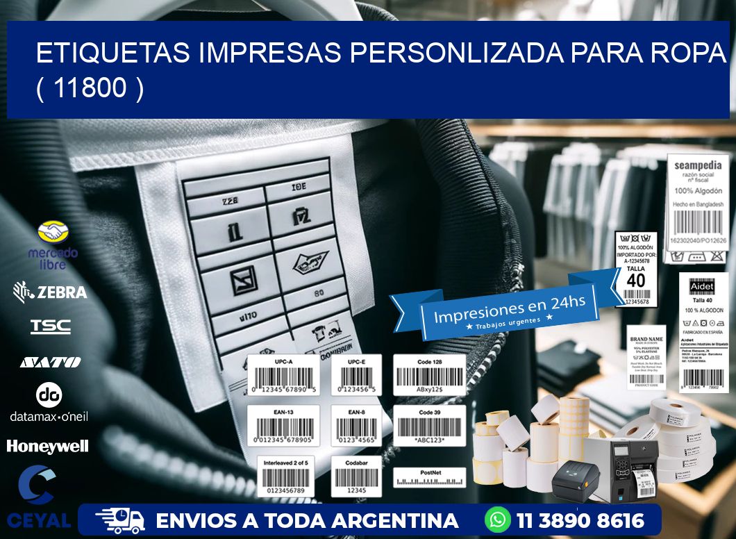 ETIQUETAS IMPRESAS PERSONLIZADA PARA ROPA   ( 11800 )