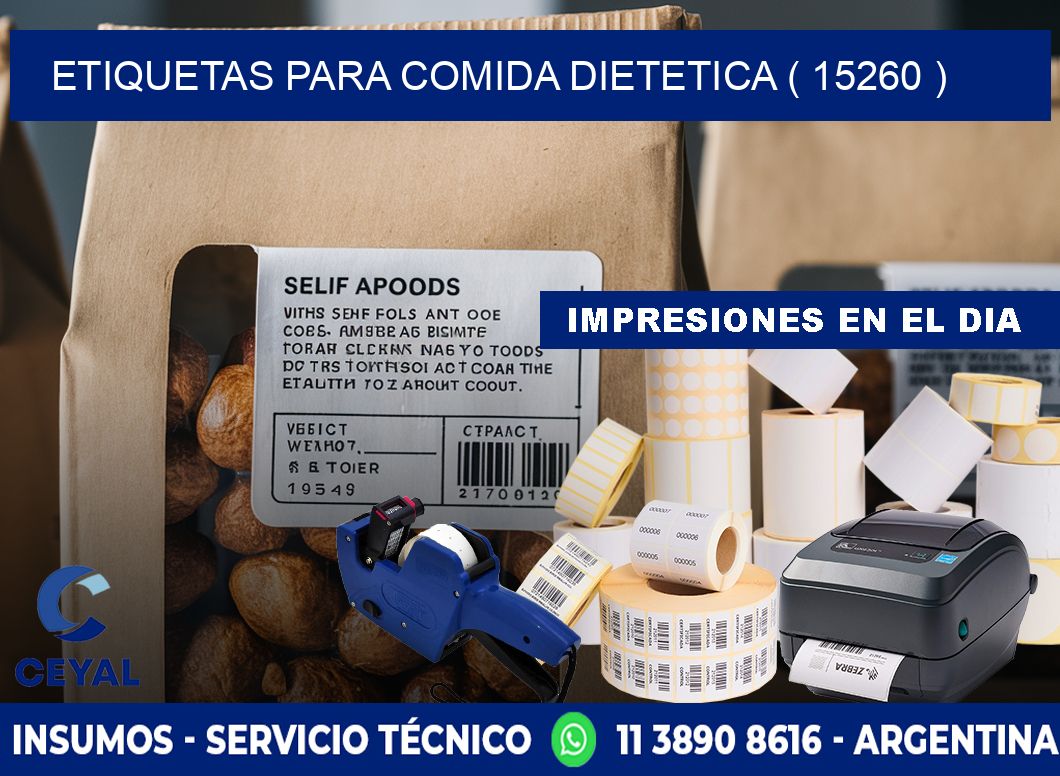 ETIQUETAS PARA COMIDA DIETETICA ( 15260 )