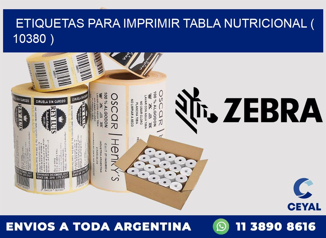 ETIQUETAS PARA IMPRIMIR TABLA NUTRICIONAL ( 10380 )