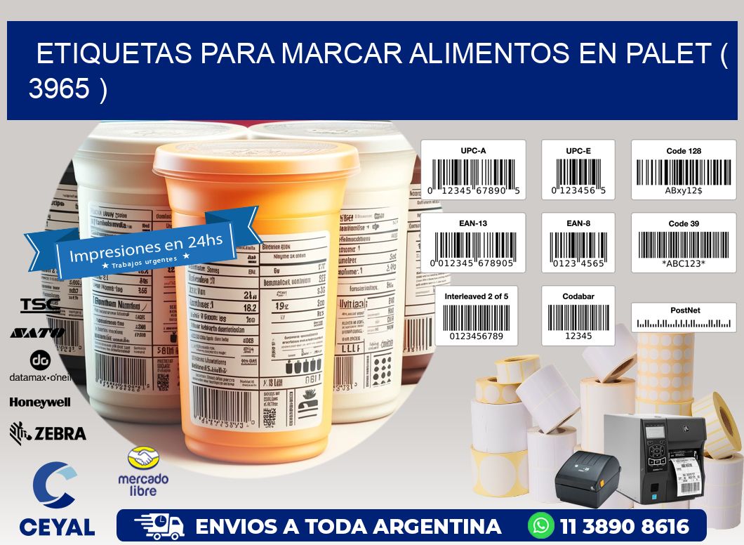 ETIQUETAS PARA MARCAR ALIMENTOS EN PALET ( 3965 )