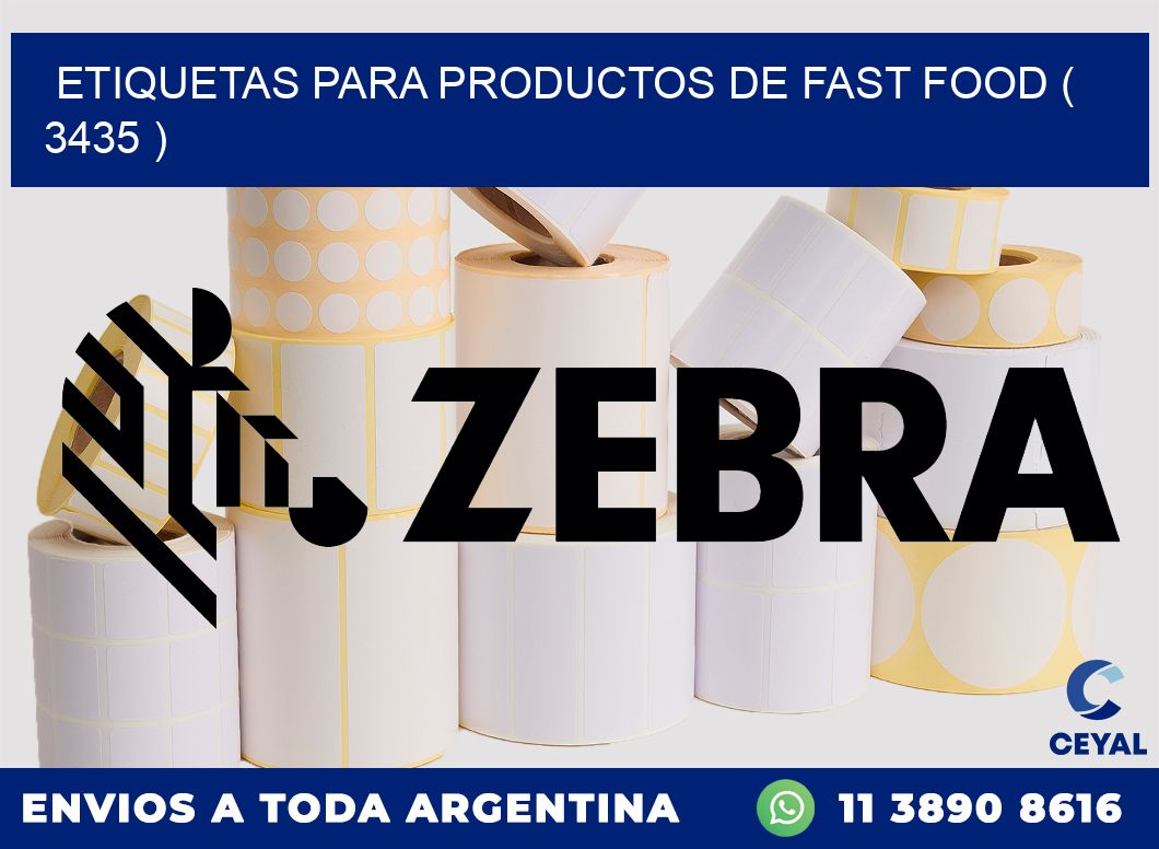 ETIQUETAS PARA PRODUCTOS DE FAST FOOD ( 3435 )