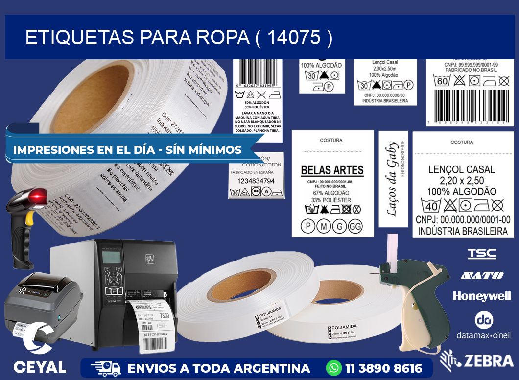 ETIQUETAS PARA ROPA ( 14075 )