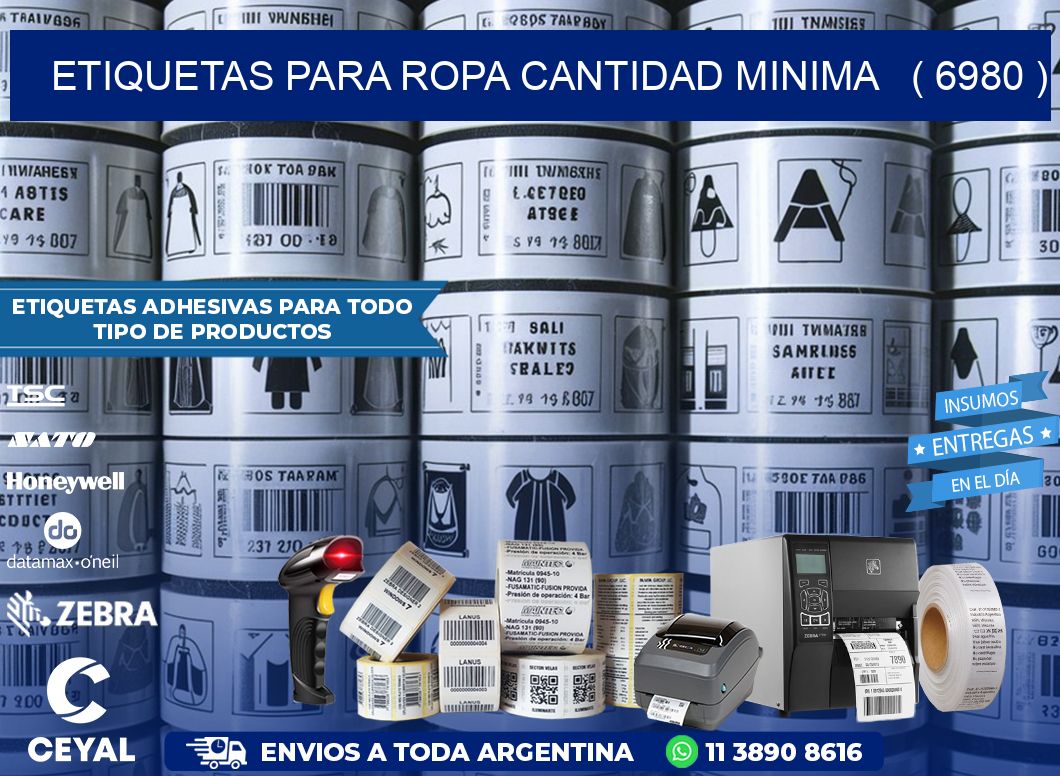 ETIQUETAS PARA ROPA CANTIDAD MINIMA   ( 6980 )