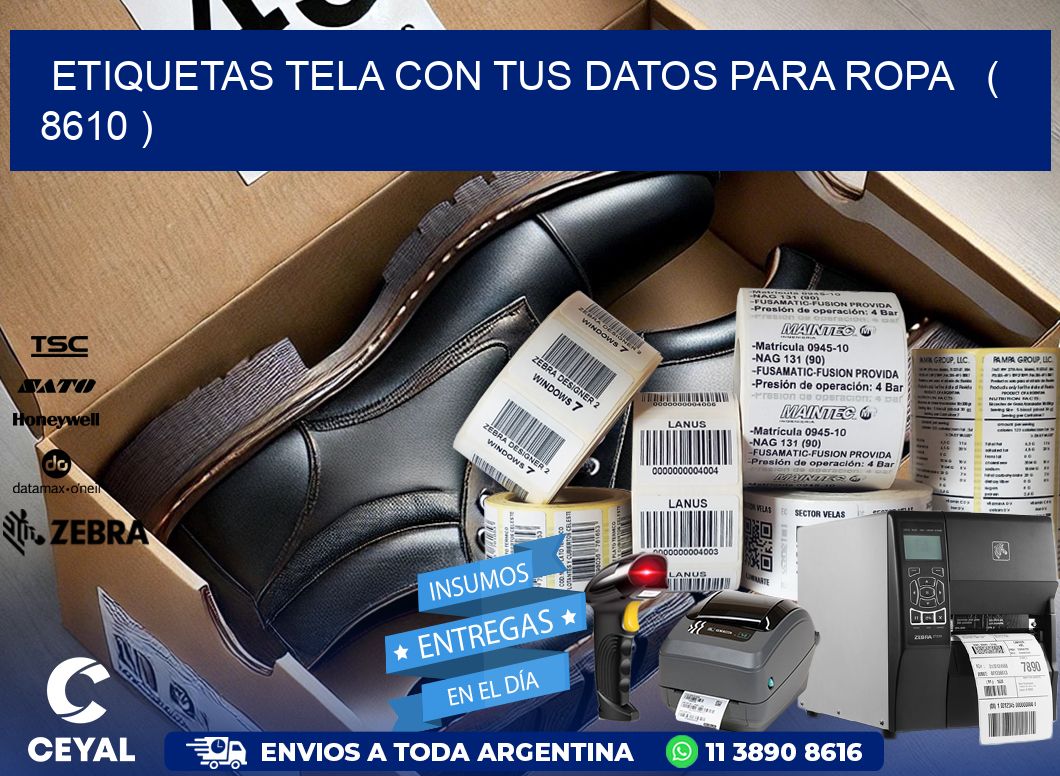 ETIQUETAS TELA CON TUS DATOS PARA ROPA   ( 8610 )