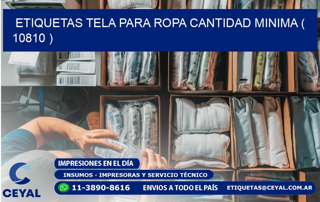 ETIQUETAS TELA PARA ROPA CANTIDAD MINIMA ( 10810 )