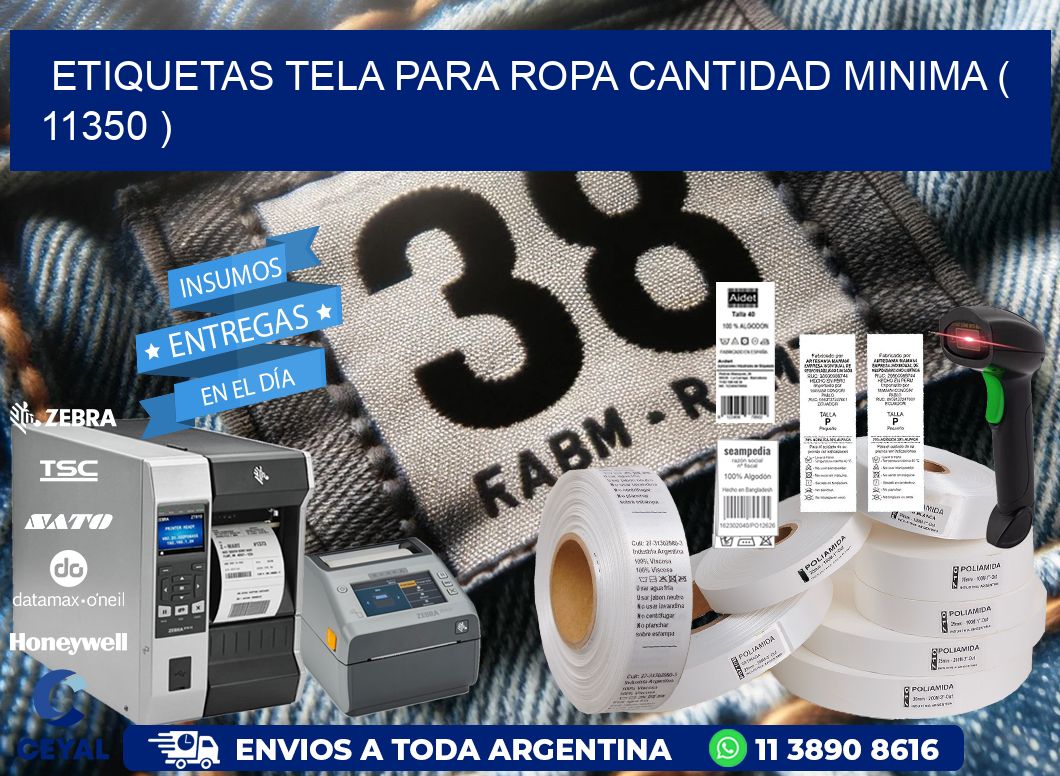 ETIQUETAS TELA PARA ROPA CANTIDAD MINIMA ( 11350 )