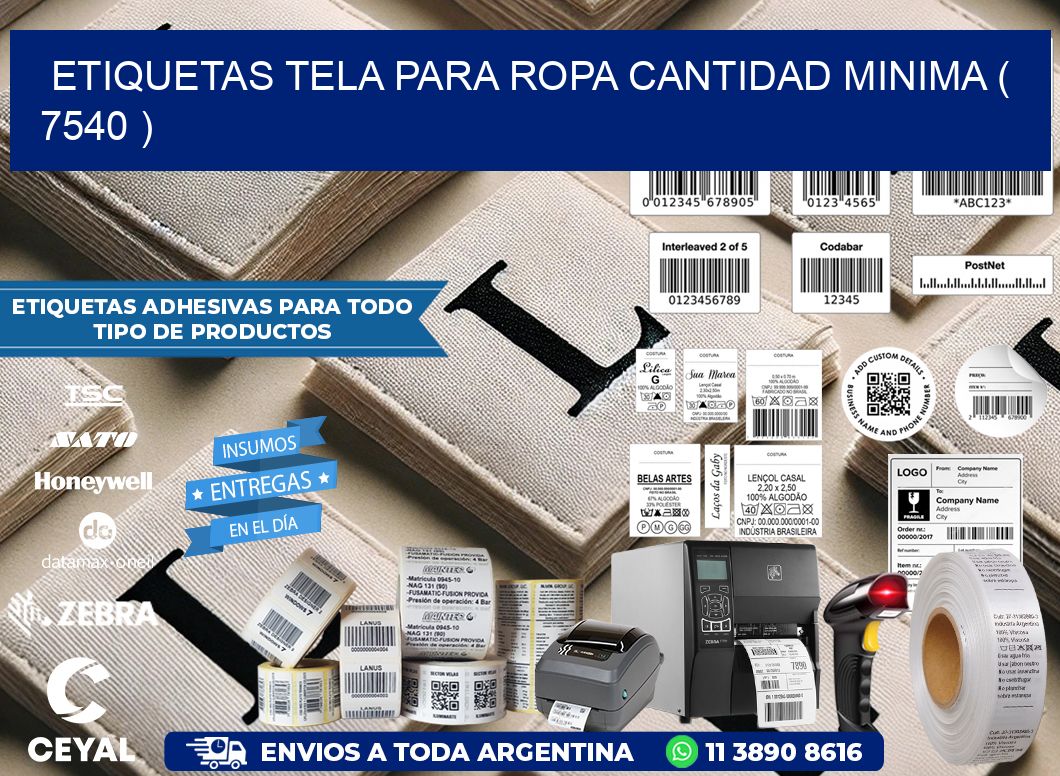ETIQUETAS TELA PARA ROPA CANTIDAD MINIMA ( 7540 )