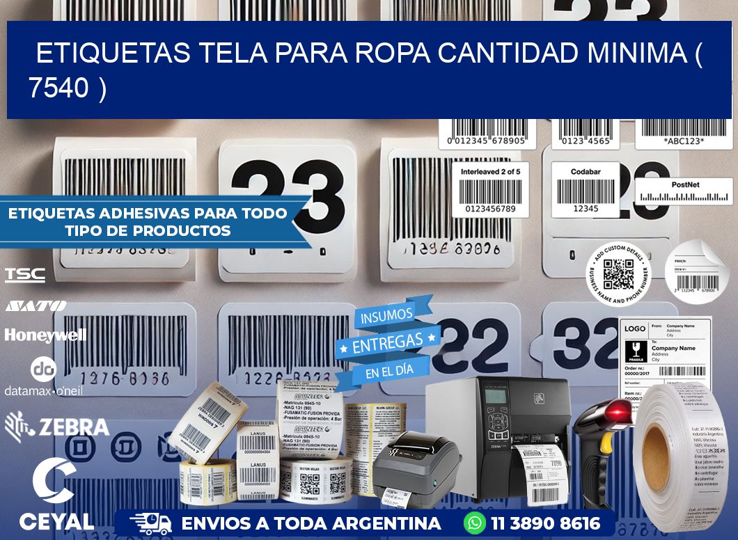 ETIQUETAS TELA PARA ROPA CANTIDAD MINIMA ( 7540 )