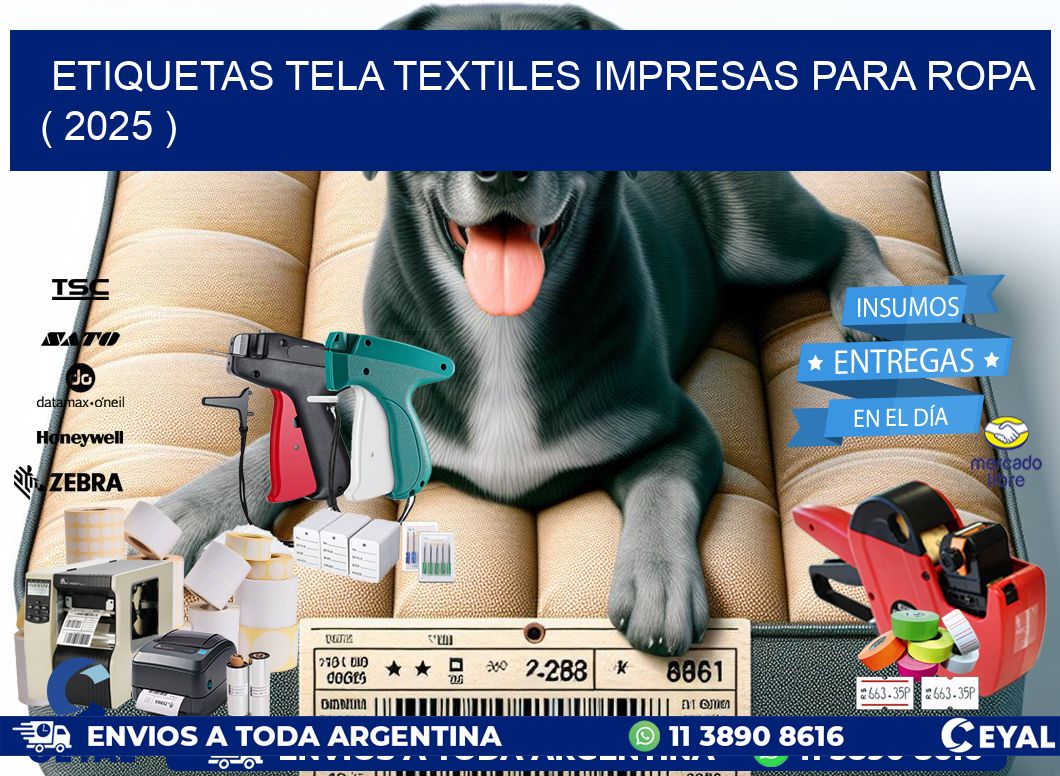 ETIQUETAS TELA TEXTILES IMPRESAS PARA ROPA   ( 2025 )