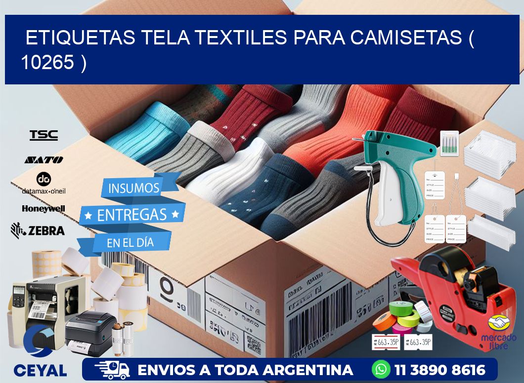 ETIQUETAS TELA TEXTILES PARA CAMISETAS ( 10265 )