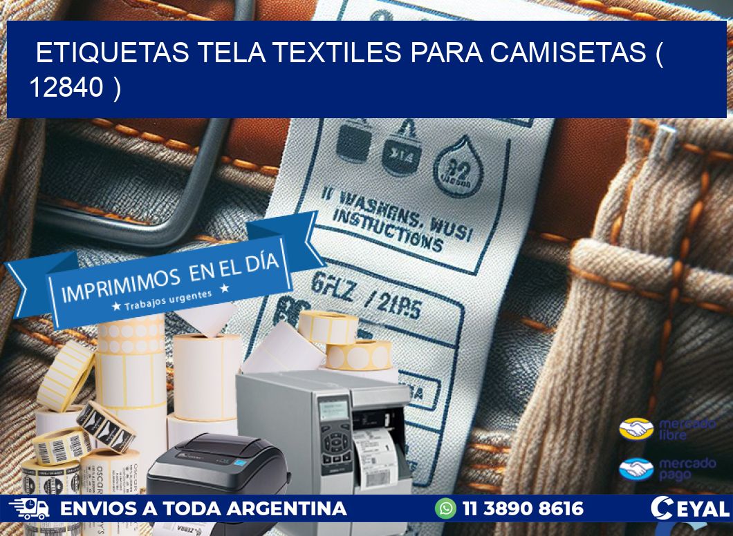 ETIQUETAS TELA TEXTILES PARA CAMISETAS ( 12840 )
