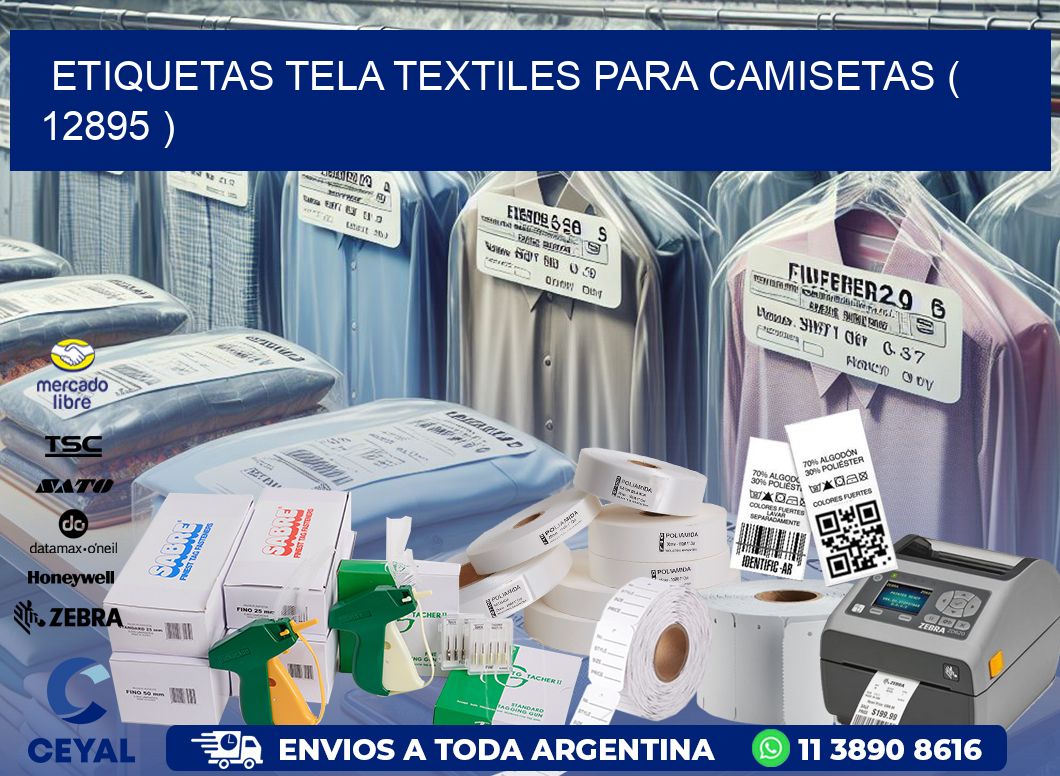ETIQUETAS TELA TEXTILES PARA CAMISETAS ( 12895 )