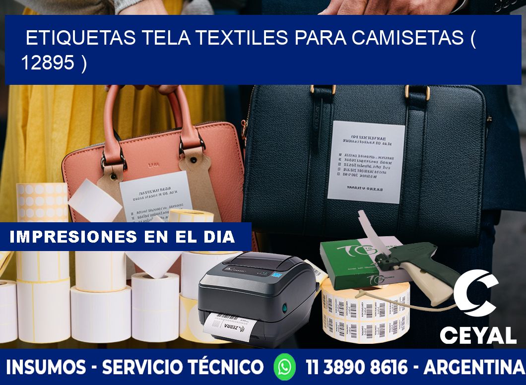 ETIQUETAS TELA TEXTILES PARA CAMISETAS ( 12895 )