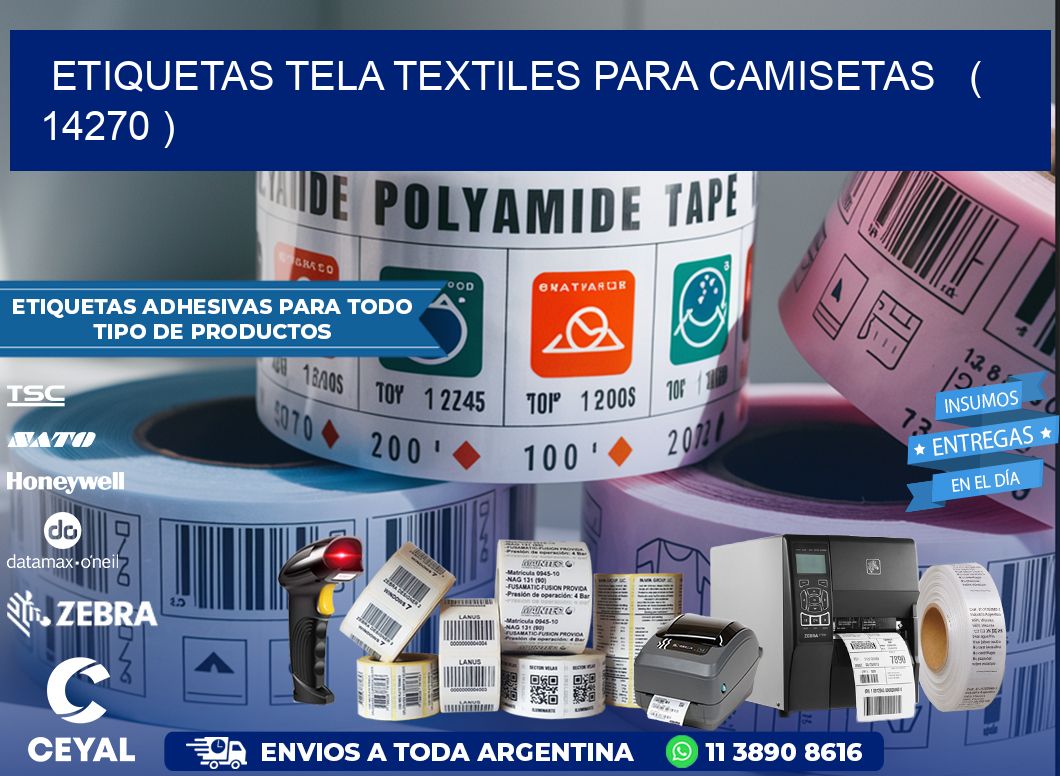 ETIQUETAS TELA TEXTILES PARA CAMISETAS   ( 14270 )