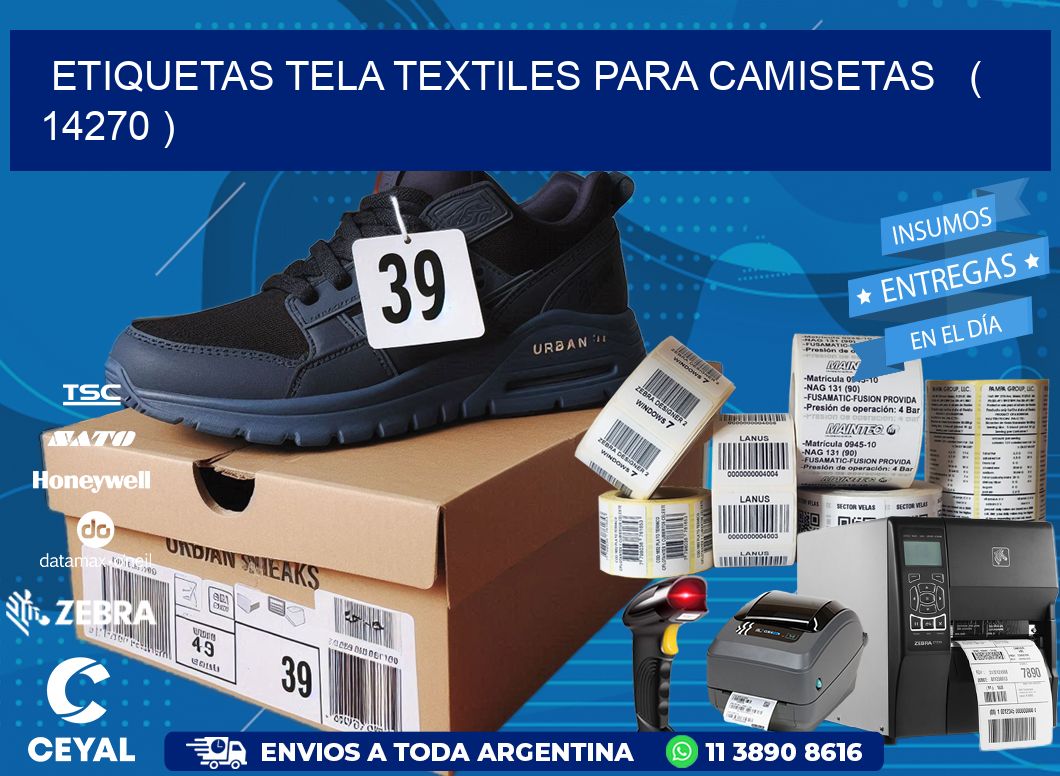 ETIQUETAS TELA TEXTILES PARA CAMISETAS   ( 14270 )