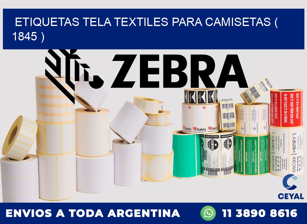 ETIQUETAS TELA TEXTILES PARA CAMISETAS ( 1845 )