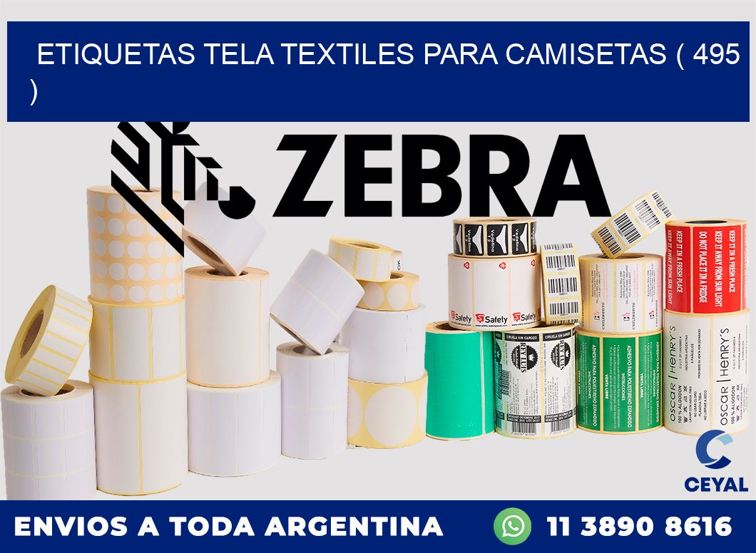 ETIQUETAS TELA TEXTILES PARA CAMISETAS ( 495 )