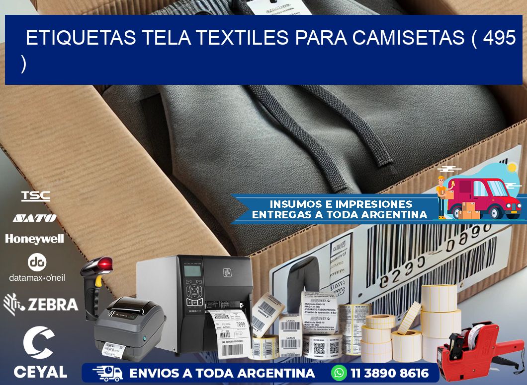 ETIQUETAS TELA TEXTILES PARA CAMISETAS ( 495 )
