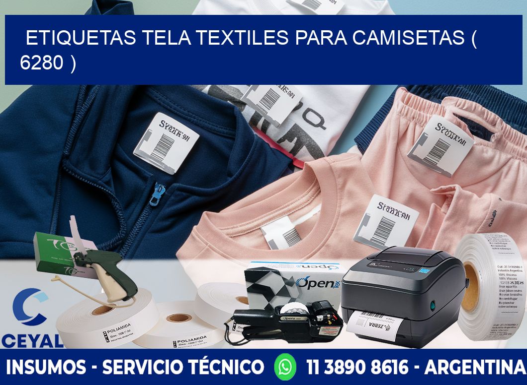 ETIQUETAS TELA TEXTILES PARA CAMISETAS ( 6280 )