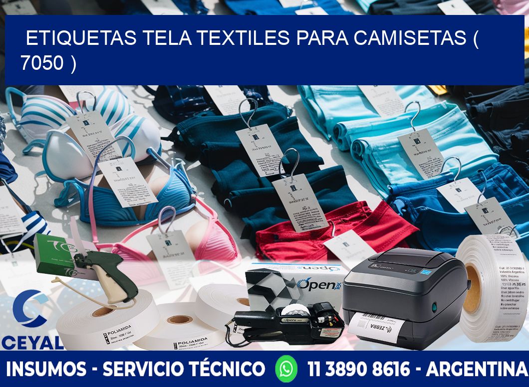 ETIQUETAS TELA TEXTILES PARA CAMISETAS ( 7050 )