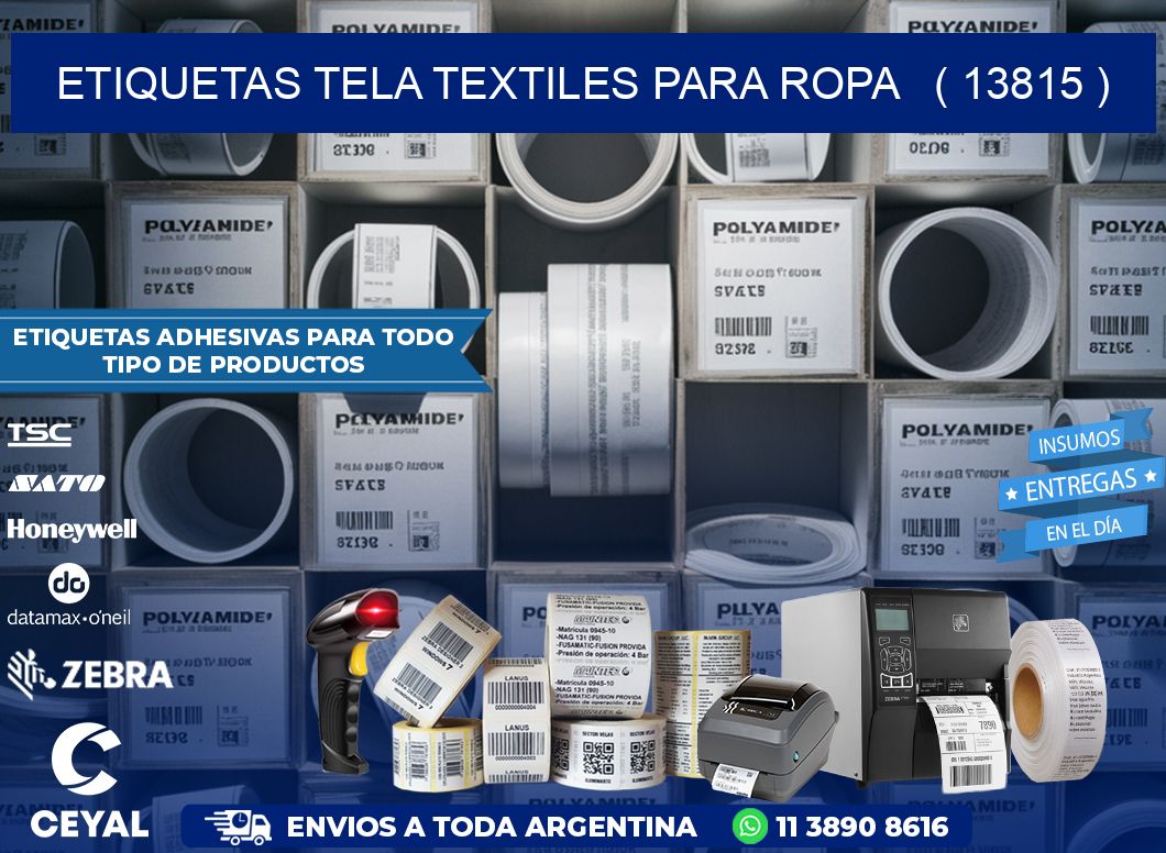 ETIQUETAS TELA TEXTILES PARA ROPA   ( 13815 )