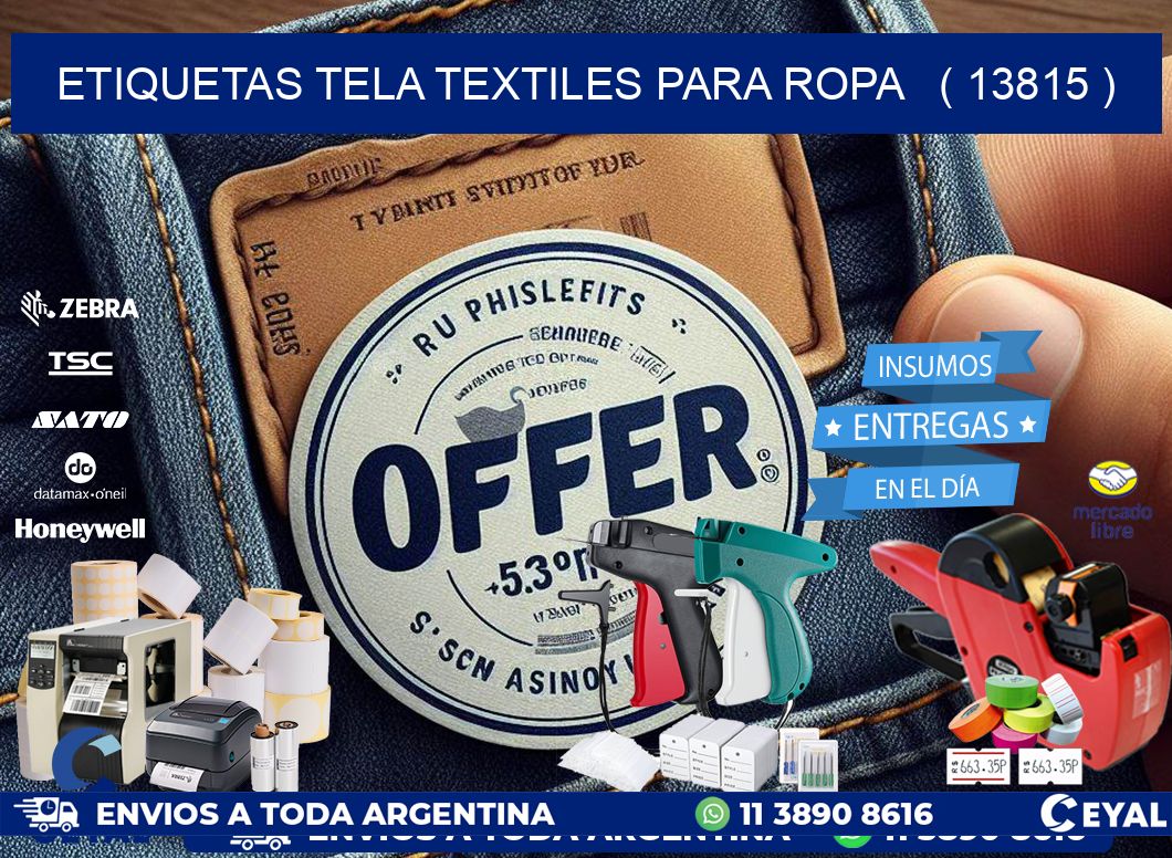 ETIQUETAS TELA TEXTILES PARA ROPA   ( 13815 )
